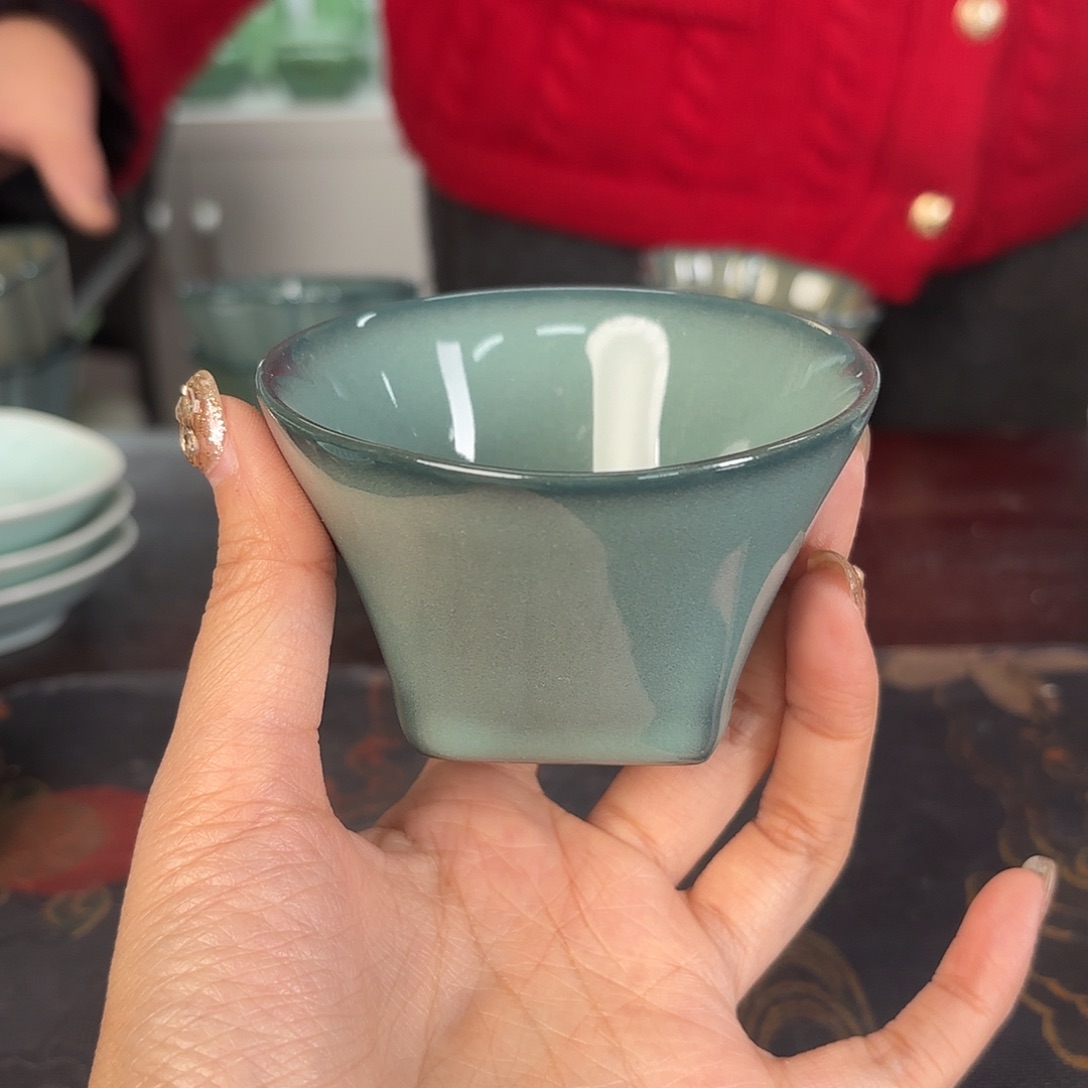 龙泉云间青瓷小米茶器