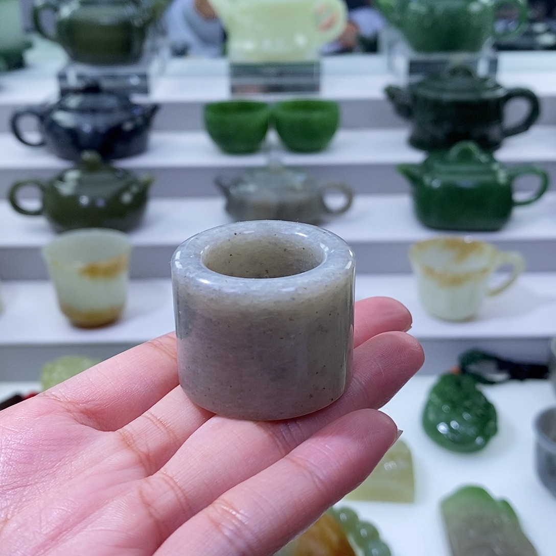 和田玉未镶嵌挂件扳指