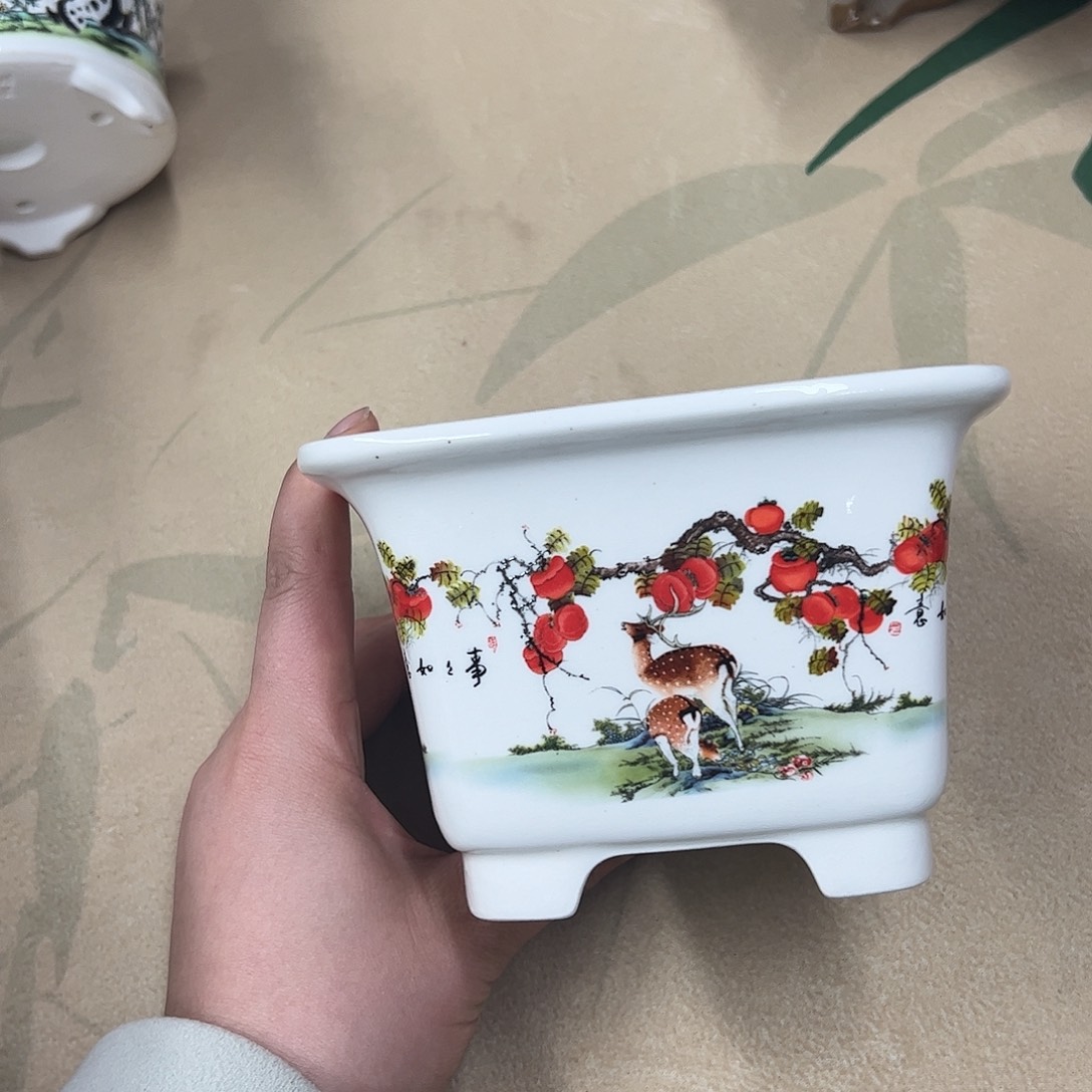 紫砂花盆801号瑕疵13/9cm