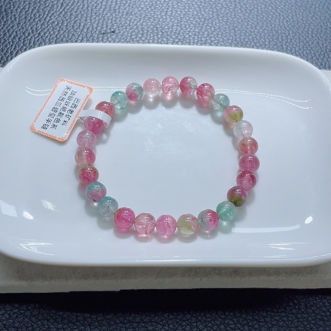 手链碧玺未镶嵌7.3mm左右