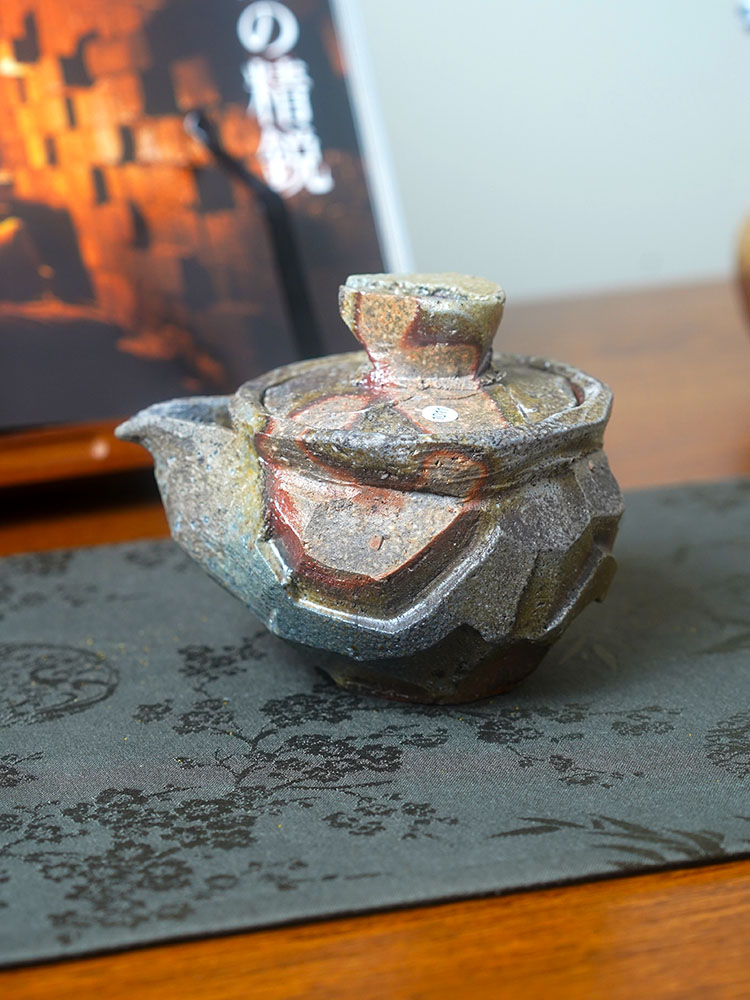 伊禾集物 日本备前烧匠人横山伸一作品 茶壶 宝瓶 茶道零配 1011#