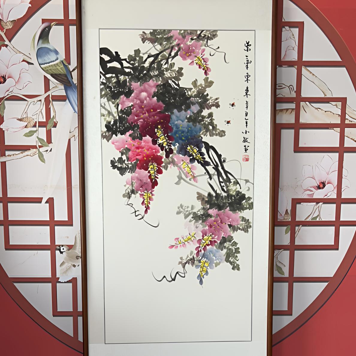 玄关紫气东来外径尺寸62✖️123带框包邮