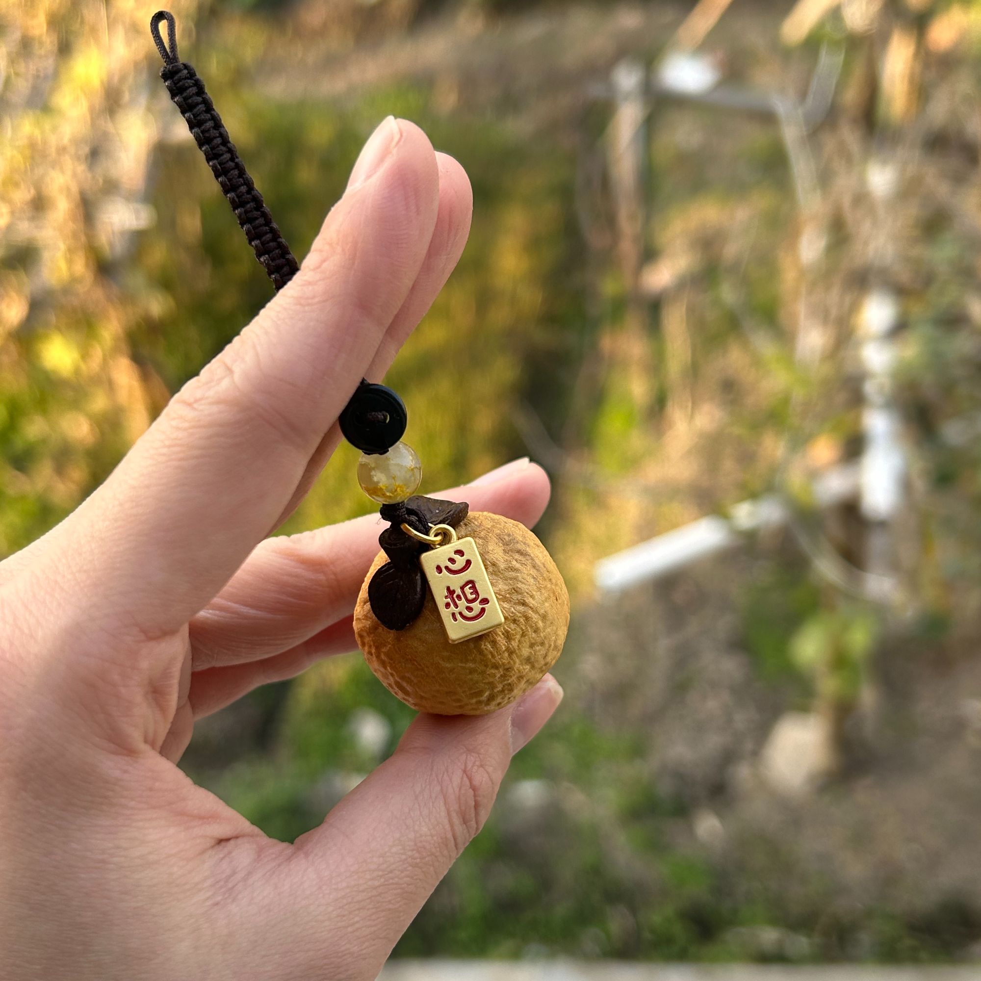 创意钥匙扣 大吉大利心想事橙可爱钥匙包包车挂