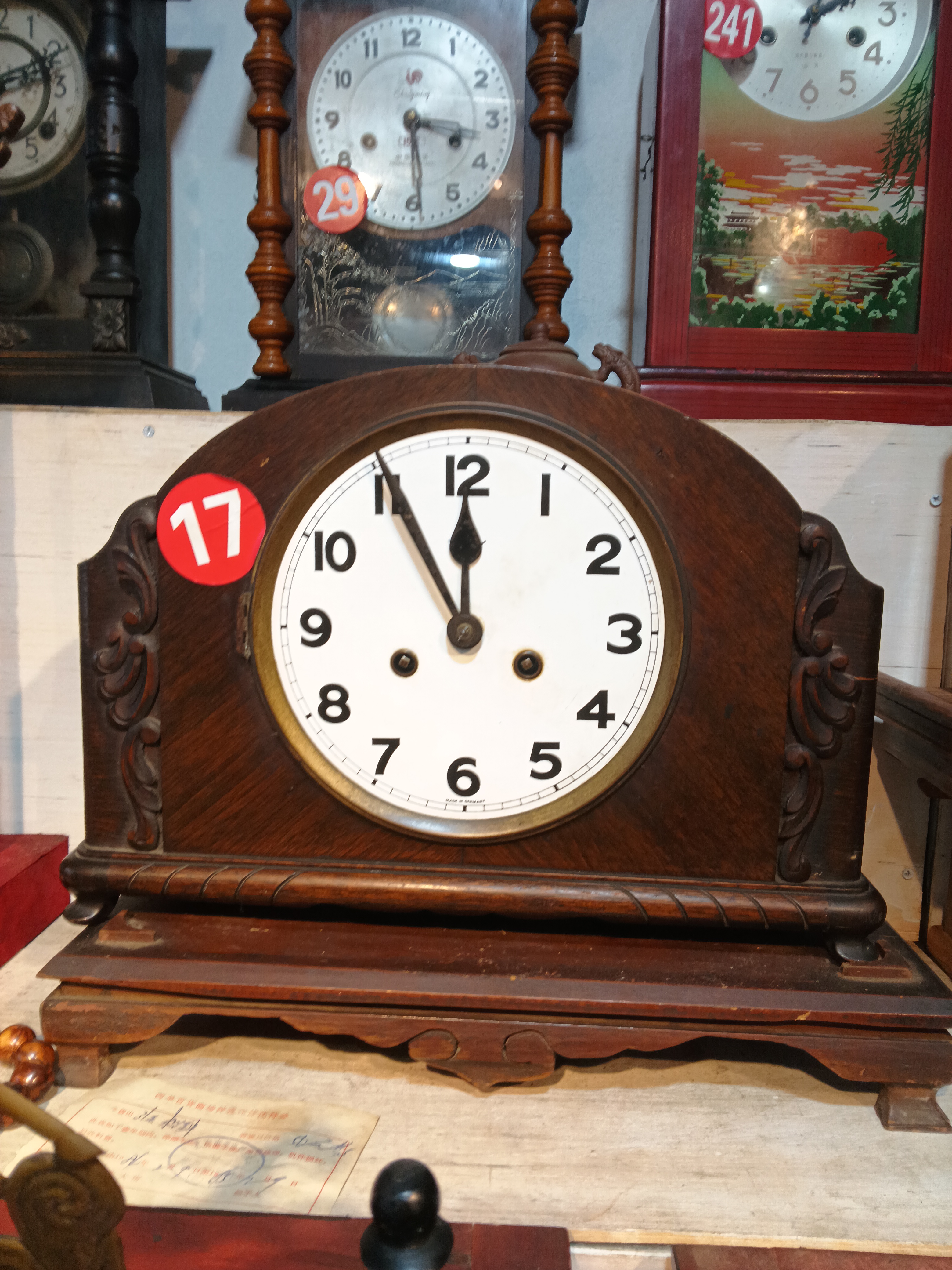 民俗五音座钟怀旧复古老物件适合收藏