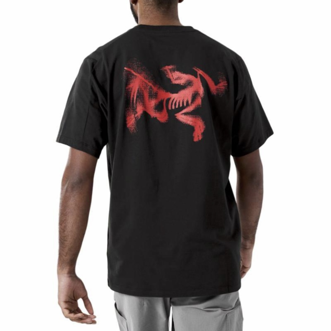 Arcteryx始祖鸟 KRAGG SL Logo火烈鸟印花圆领套头透气短袖T恤