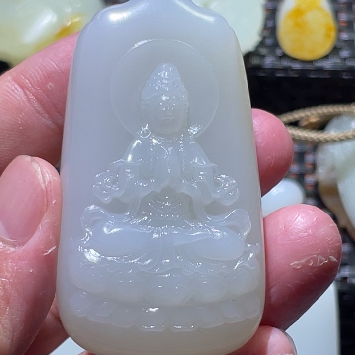尚***堂和田玉未镶嵌挂件