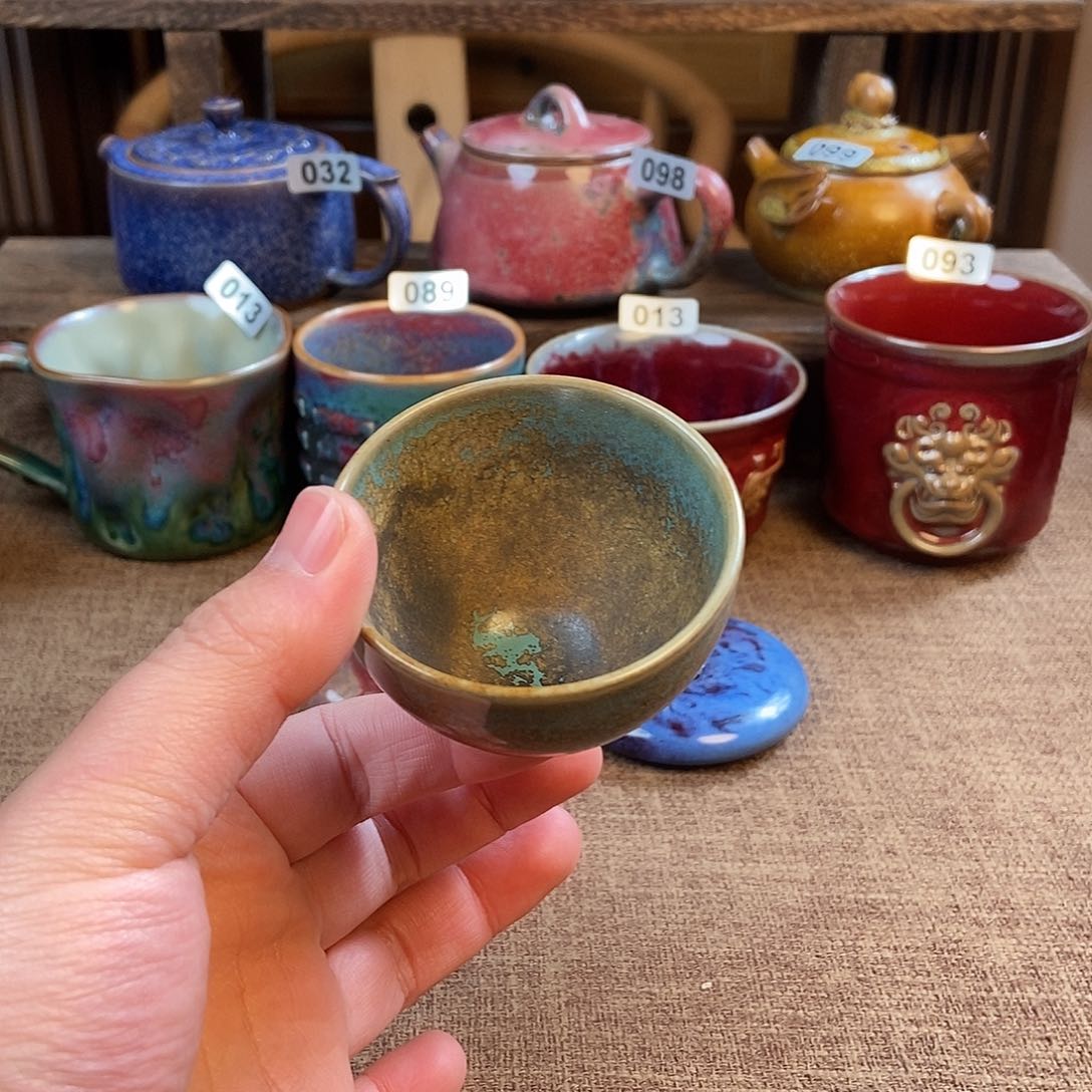 摆件钧瓷主人杯杯