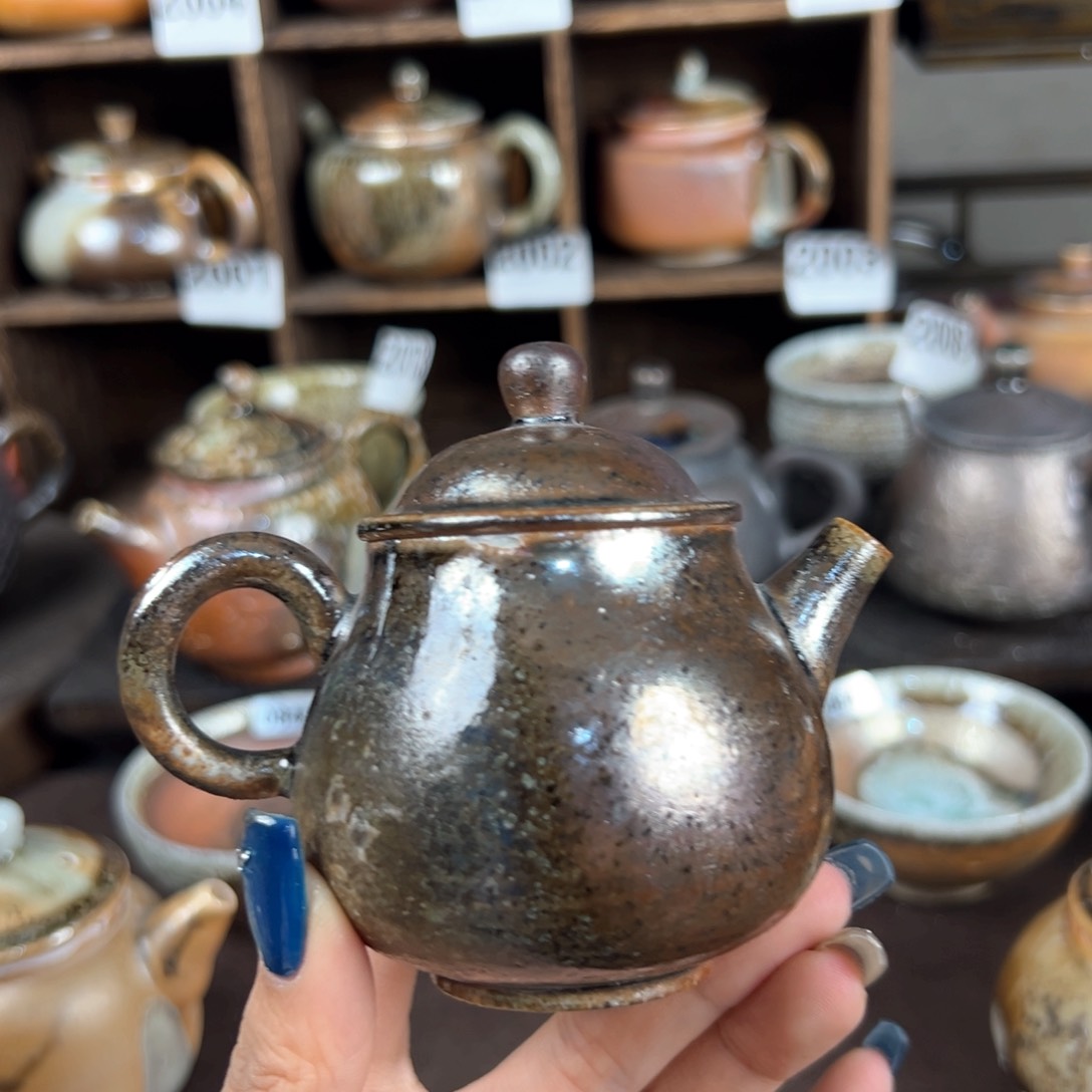 杯柴烧柴烧铁胎壶