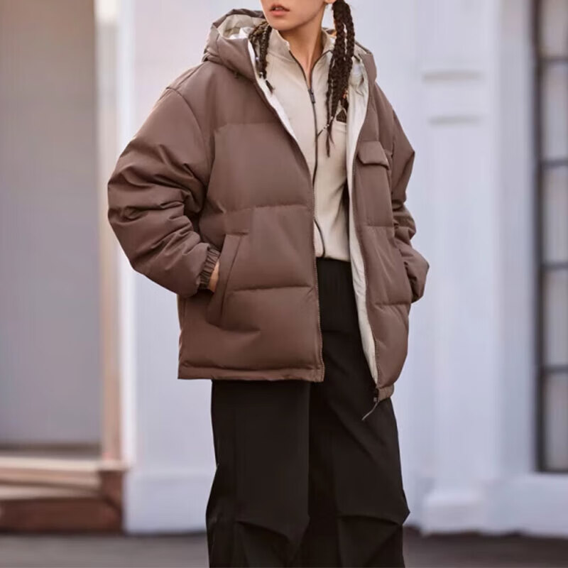 ADIDAS阿迪达斯羽绒服防风连帽运动夹克舒适休闲户外外套JM9130