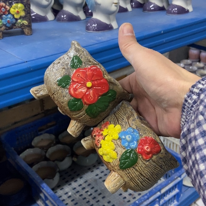 陶瓷花盆单场满9.9发10*8-8.5