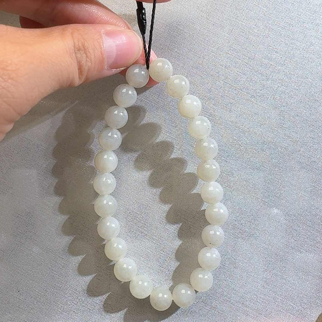 和田玉颈饰未镶嵌6mm天泰散墨