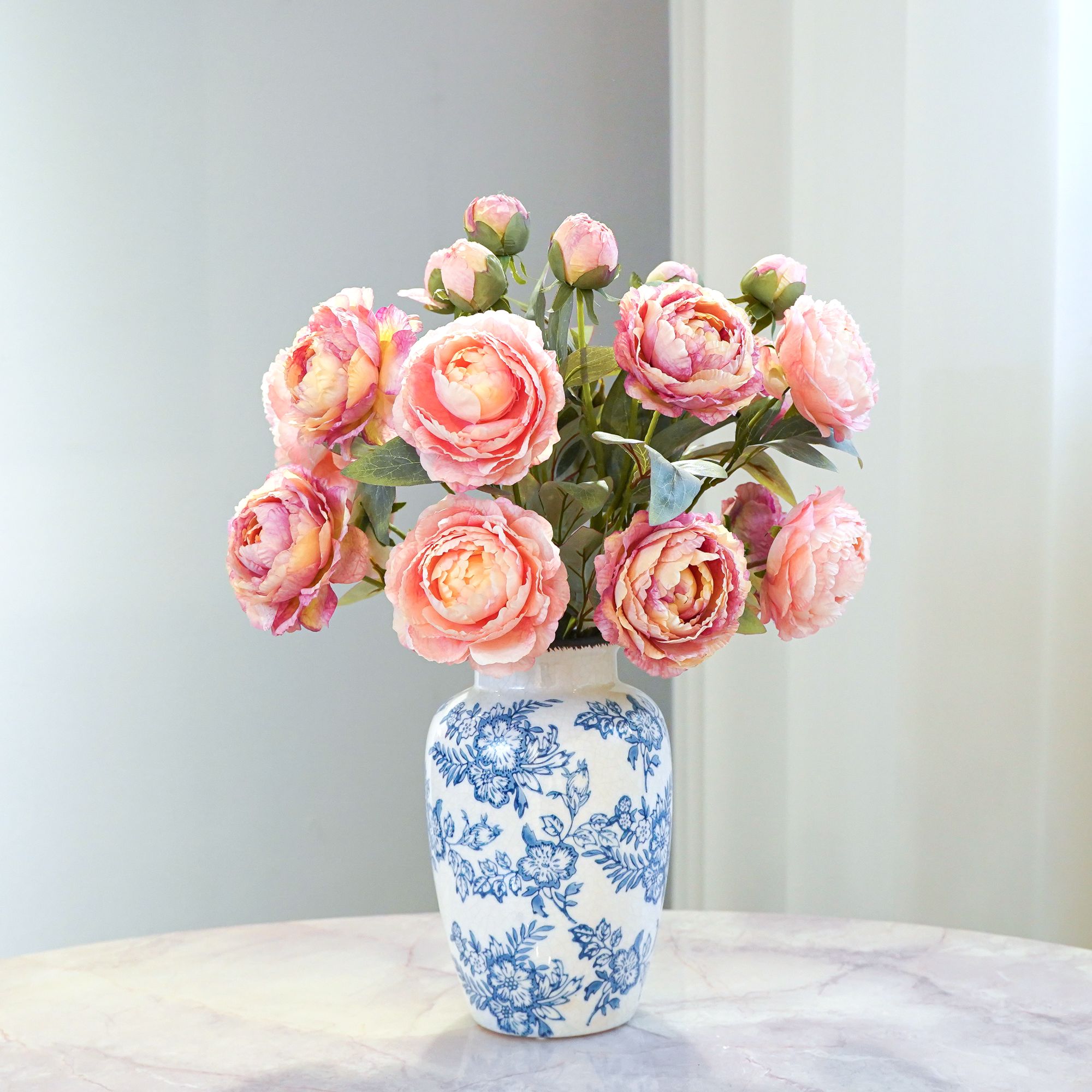 仿真花欧式大气油画高档玫瑰客厅摆件餐桌装饰花瓶高级插花