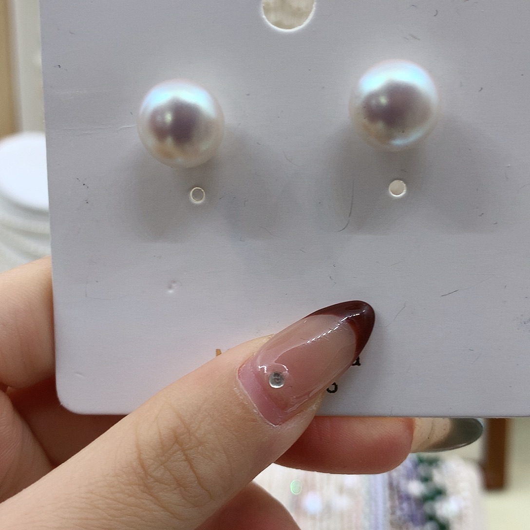 耳饰淡水珍珠银S925镶嵌