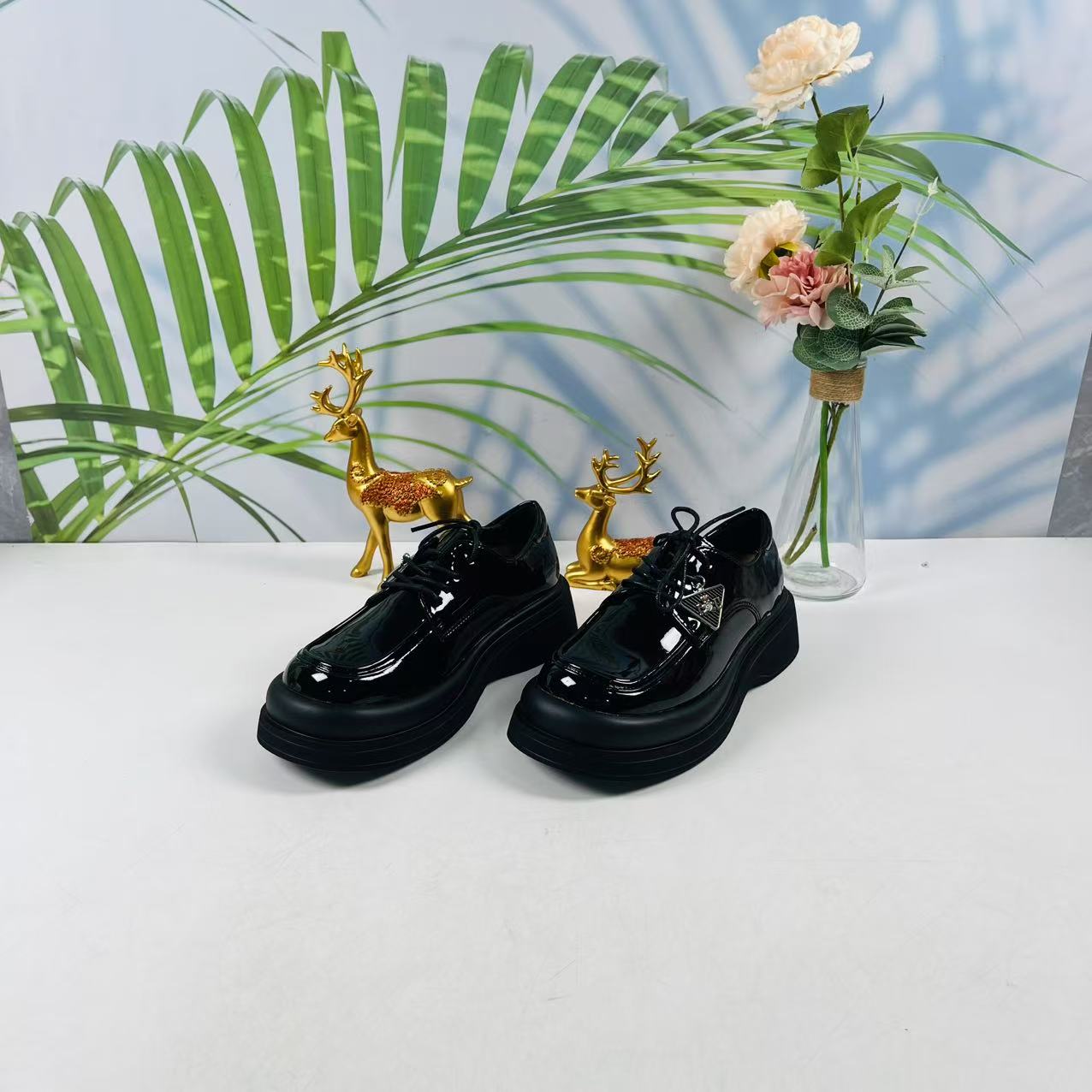 小强家女鞋 芽儿家新款百搭女乐福（Y476-14-3）（W33CYV2539401）
