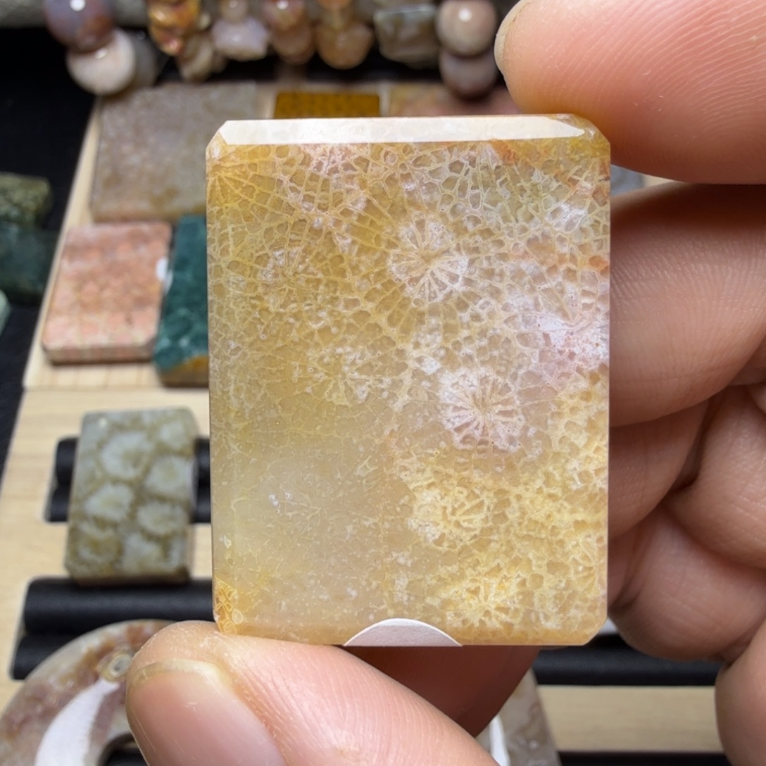 硅化玉未镶嵌纯天然色有机玉石保真色