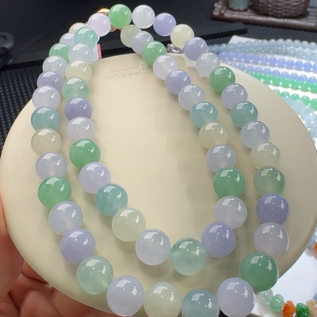 翡翠手链未镶嵌四*草马卡龙项链卡10 强推！尾款