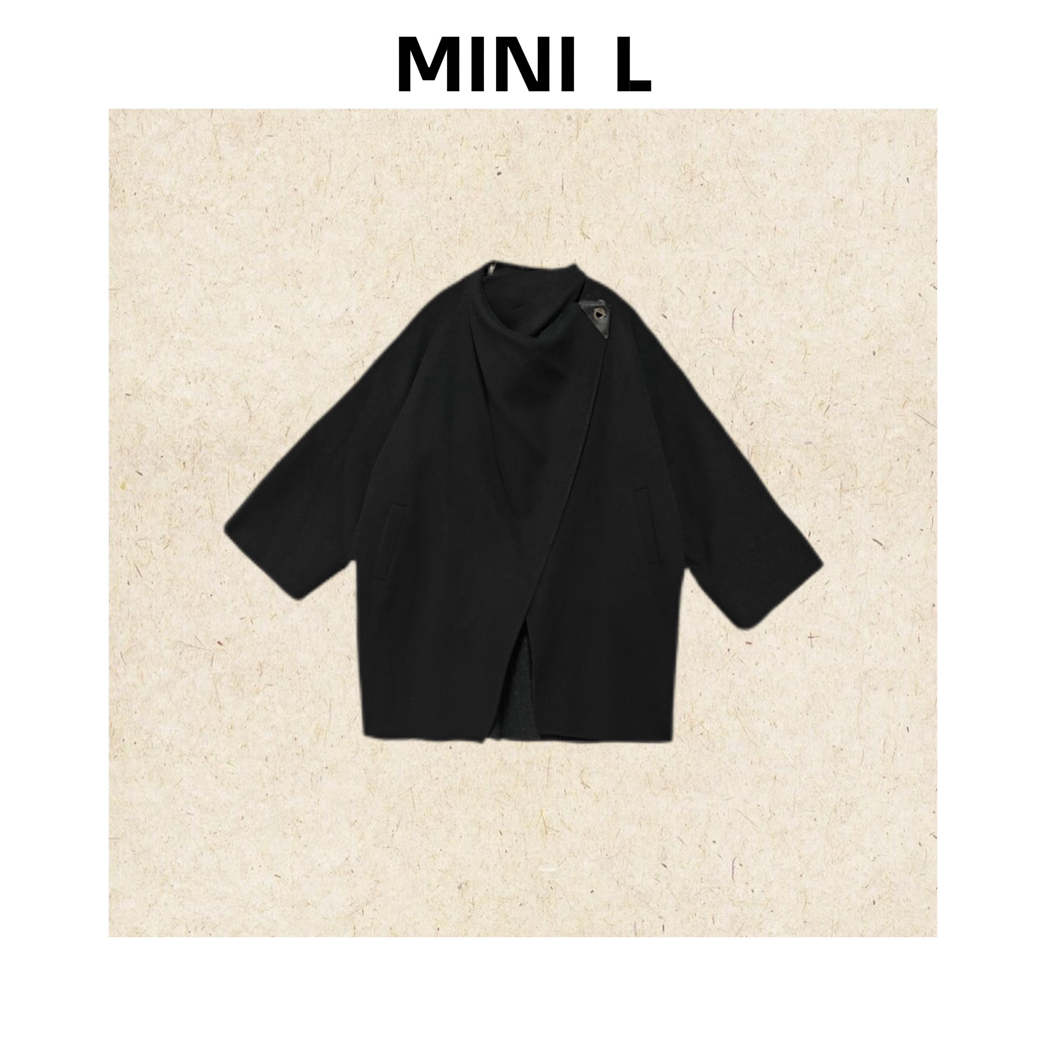 [MINI L]“安福路101号”进口澳洲非常规时髦斗篷搭扣羊毛大衣