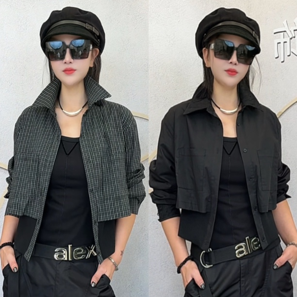 阿珍舒服店 新款时尚百搭衬衣外套#0030