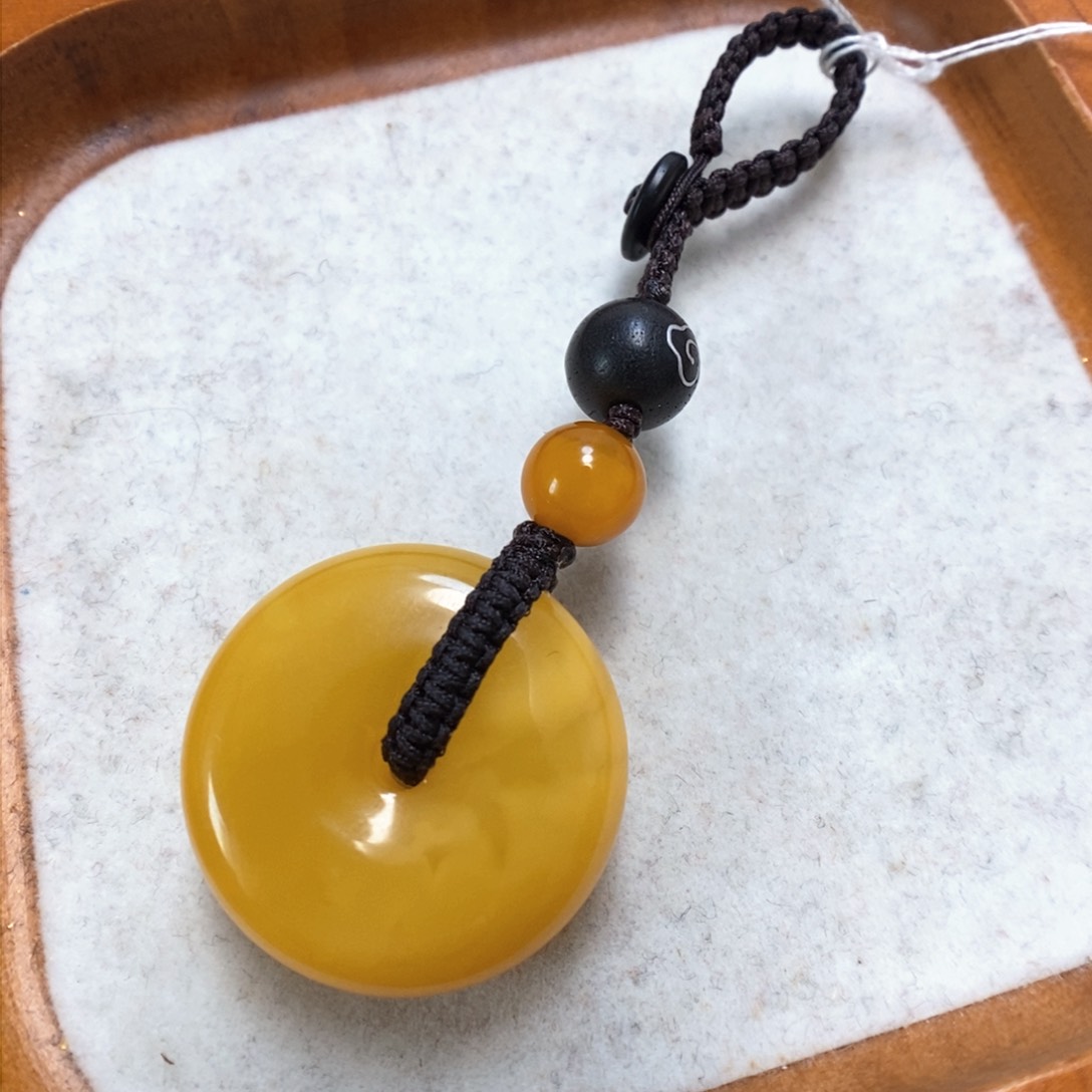 蜜蜡吊坠(赠链)未镶嵌钥匙扣