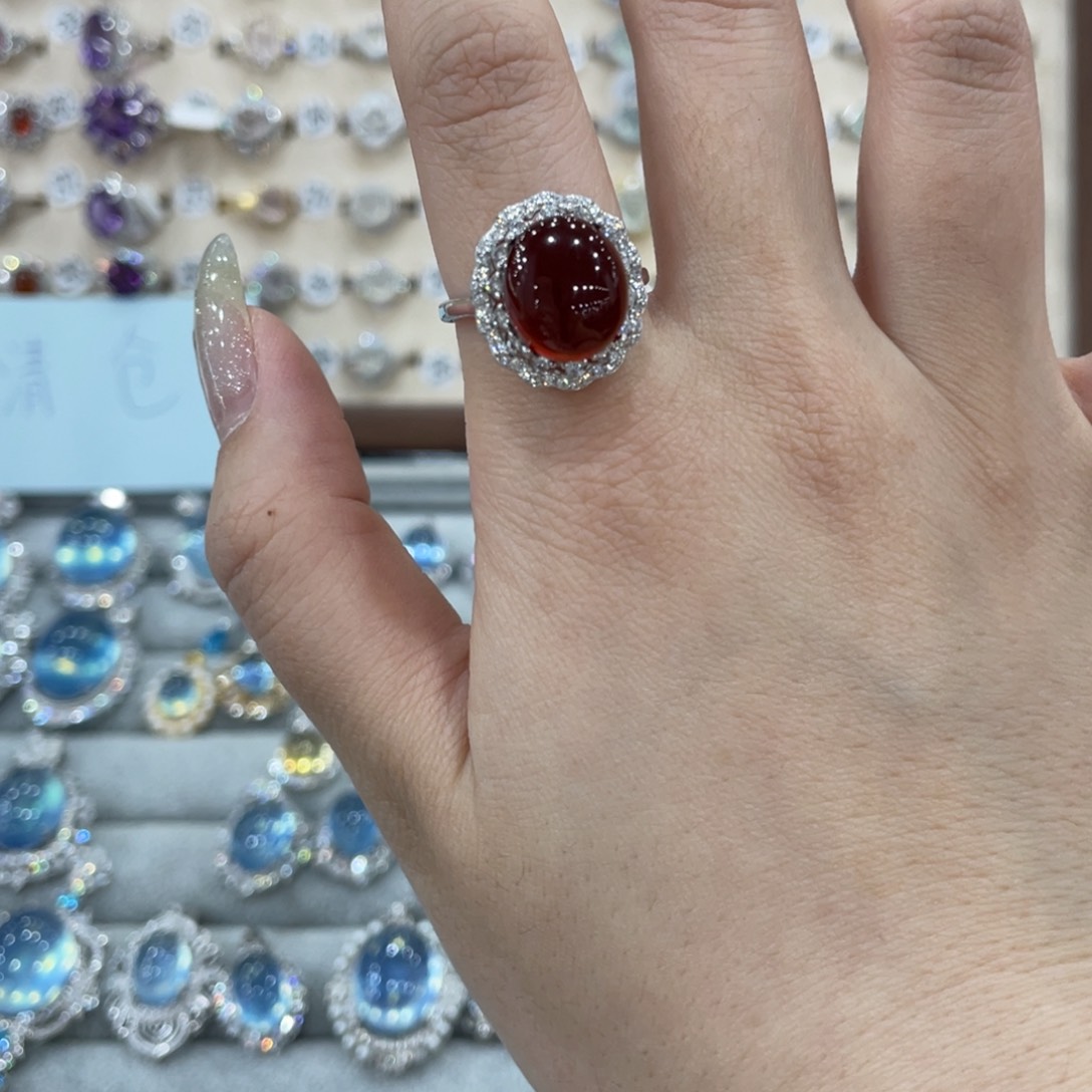 蛇纹石玉戒指吊坠项链银S925镶嵌@*北