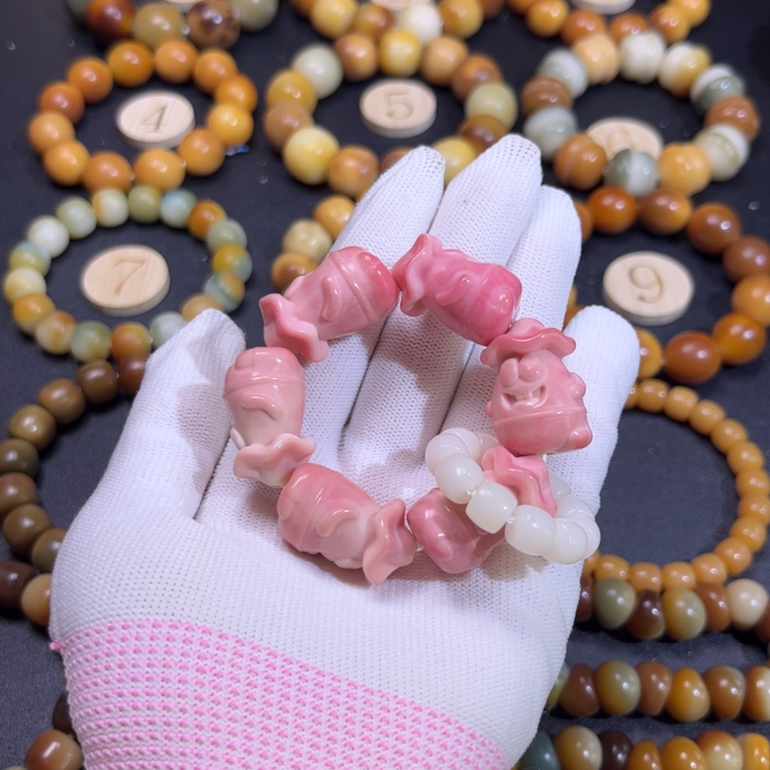 菩提根/象牙果手串粉派大星手捻