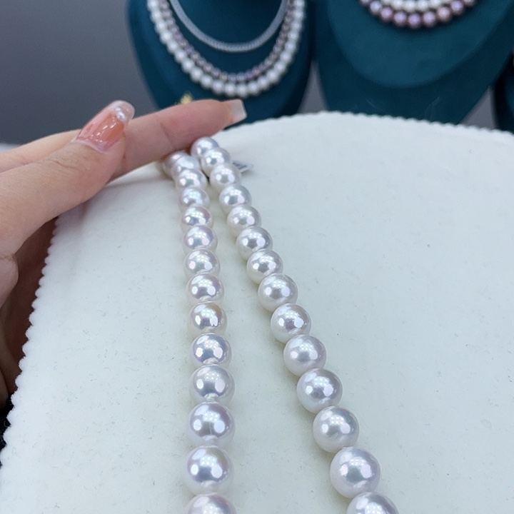 淡水珍珠颈饰银S925镶嵌10➕极光炫彩高品