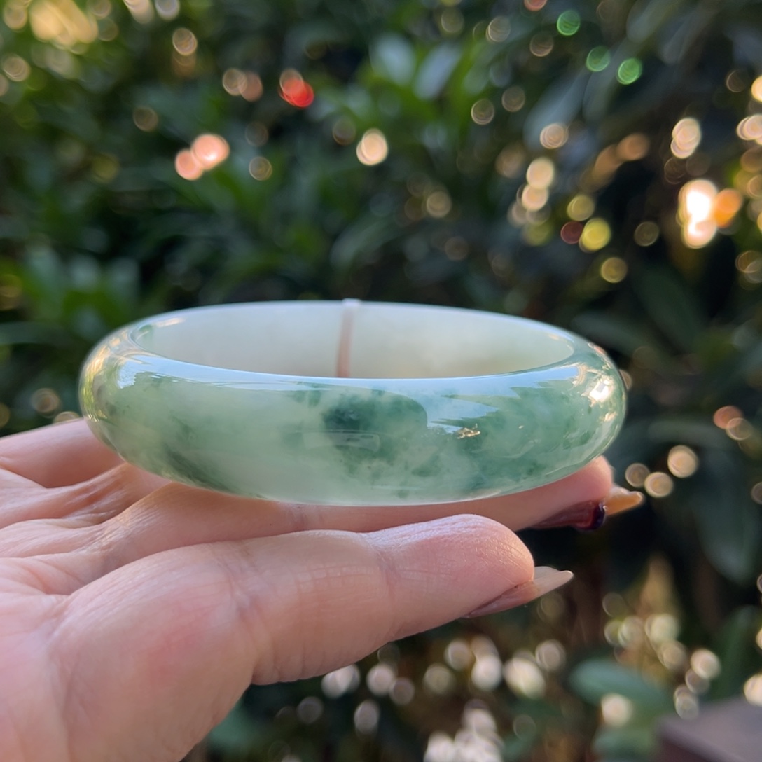 翡翠未镶嵌手镯58正圈