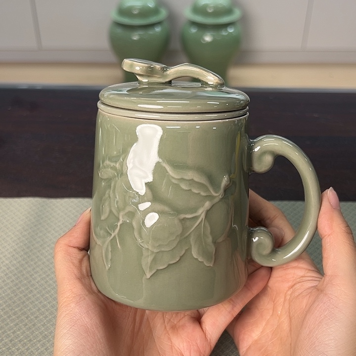 龙泉云间青瓷小米茶器