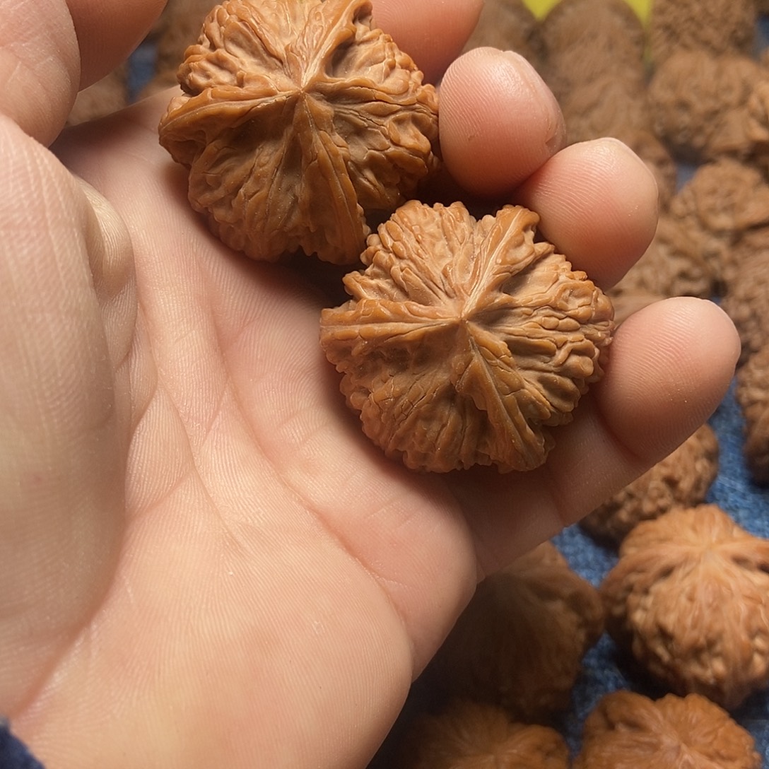 朱***:文玩核桃把件文山三棱