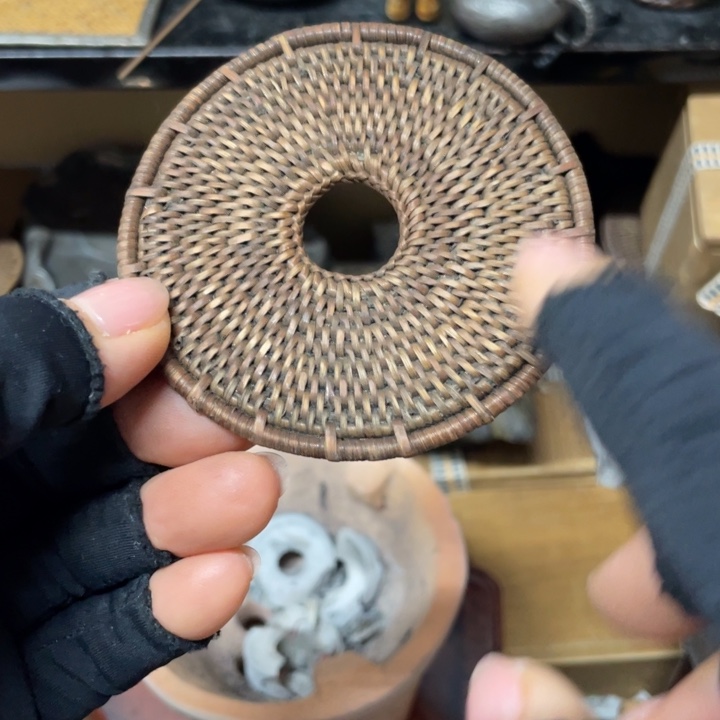 藤中古工艺品摆件