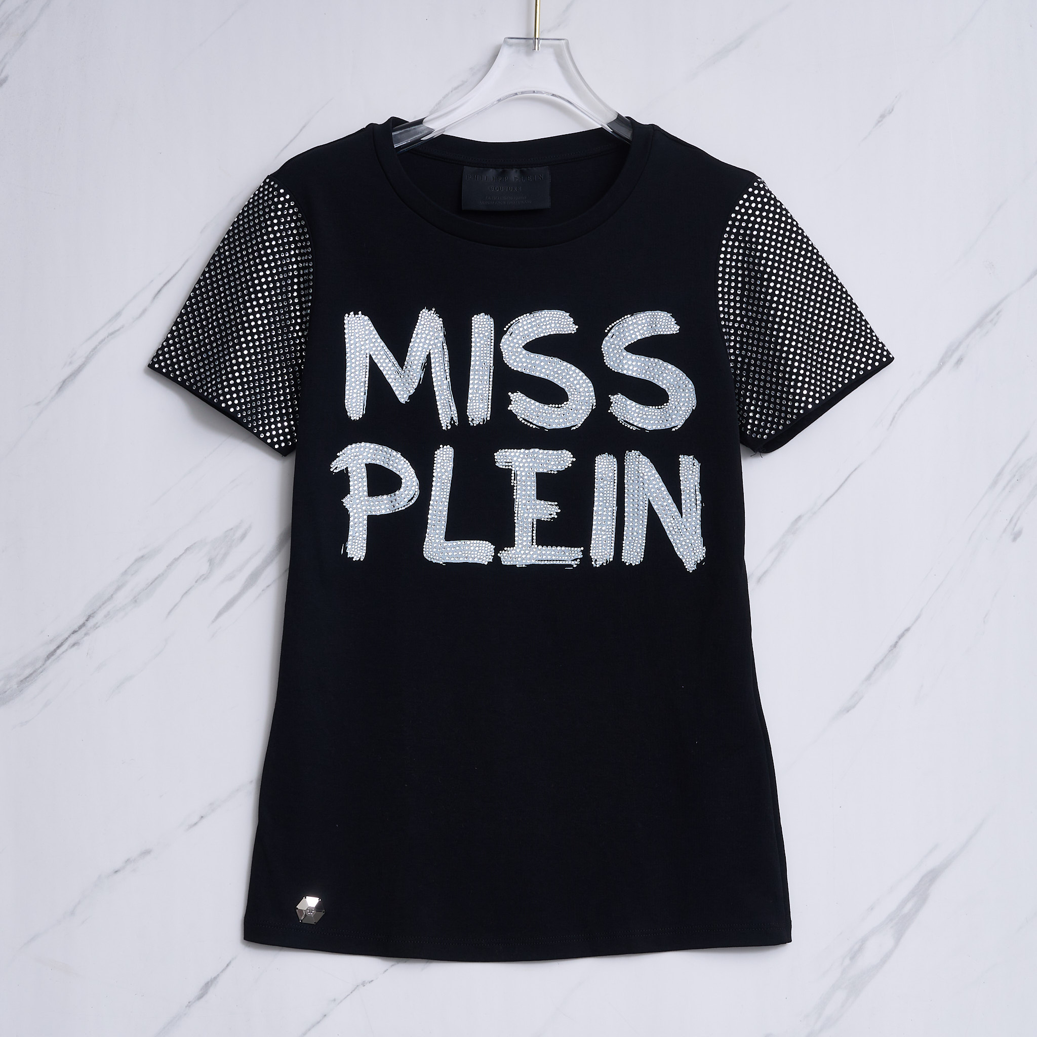 未使用  【瑞池女装】Philipp Plein女士重工镶钻T恤PPGU00329