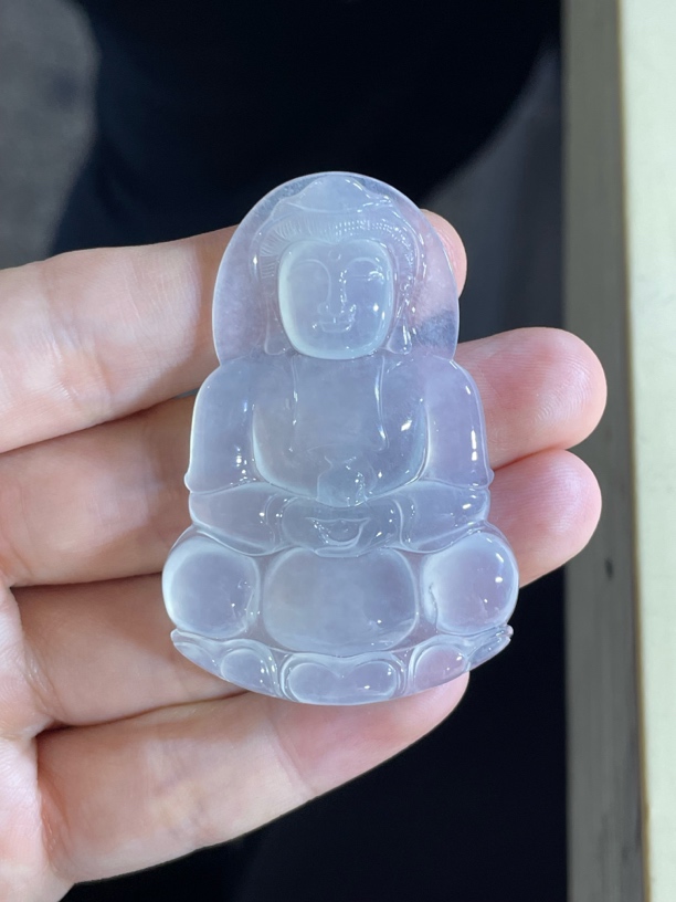 天然缅甸翡翠A货正冰观音，种老性价比高全品无瑕疵54×36.6×5.6