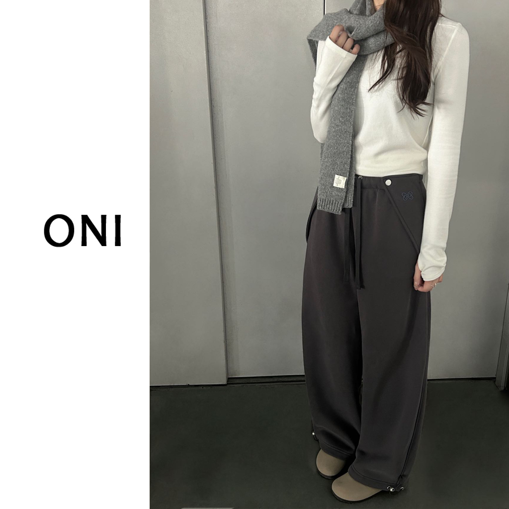  OUNI “ 第六语感 “ 田曦V同款加绒版 ~ 宽松弯刀裤