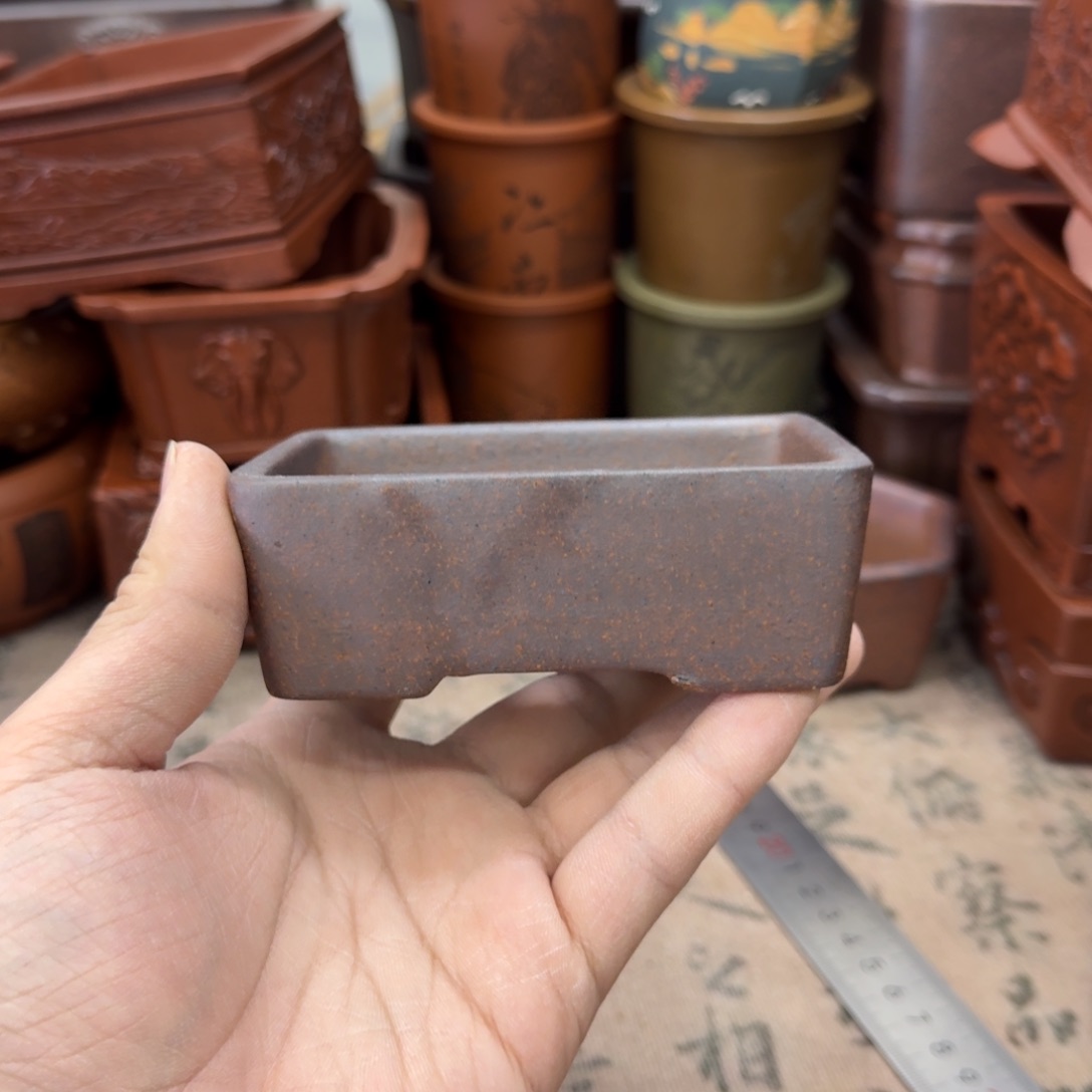 紫砂花盆宜兴紫砂正品花盆9.5x6.5x3