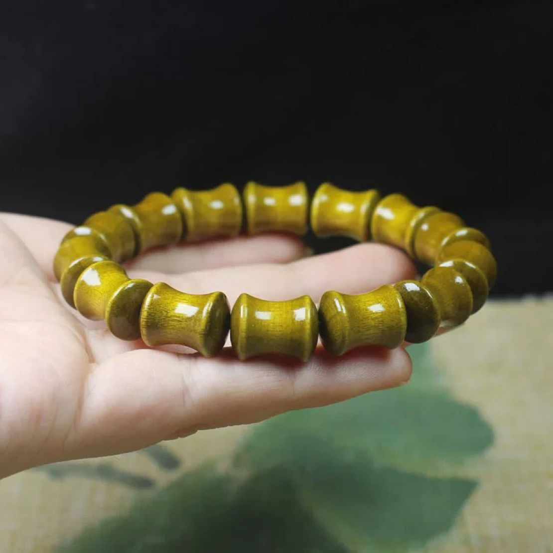 QW437黄花梨竹节手串