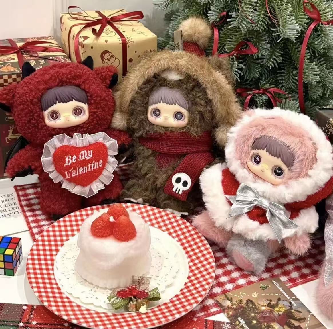 【拆盒】MayMei霉霉冬日怪诞系列潮玩毛绒盲盒玩偶公仔包包挂件生日