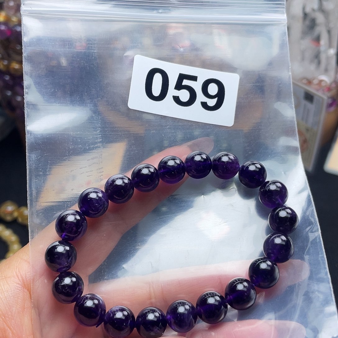水晶手串059。未镶嵌