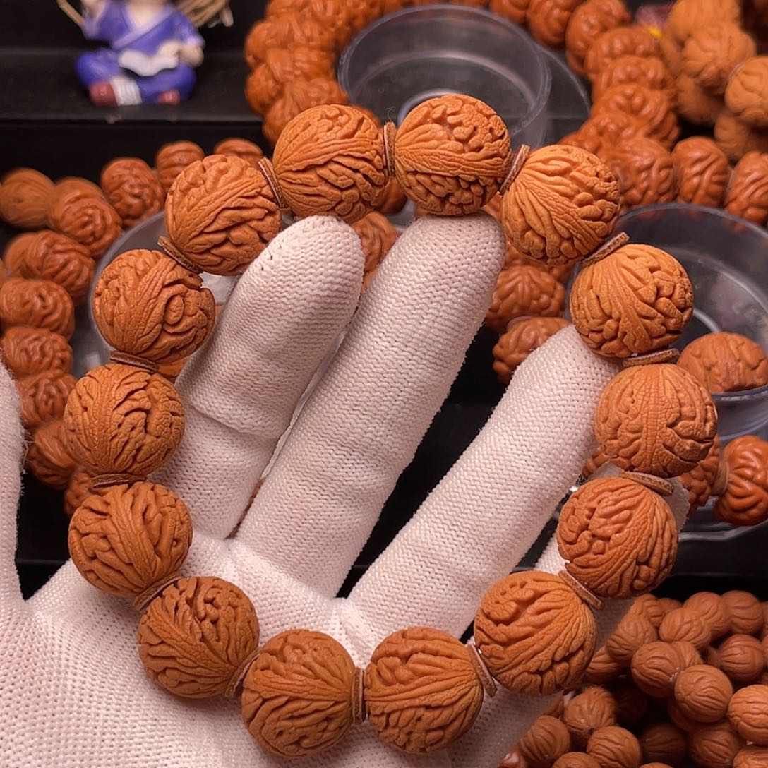 手串桃核精品绣球手串1.9