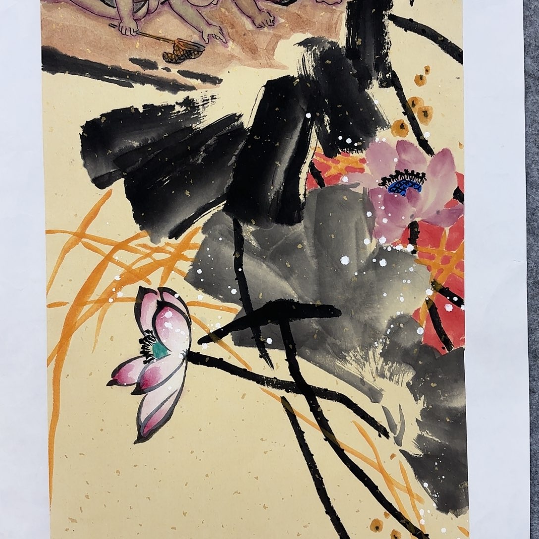 国画手绘人物国画作品