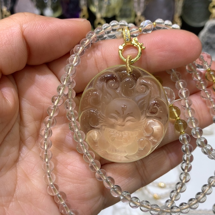 水晶颈饰未镶嵌天然