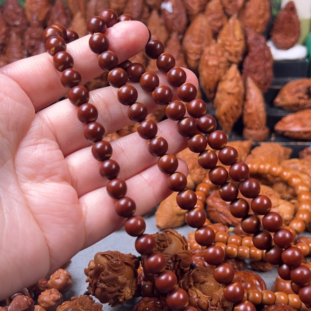 艺***笑橄榄核手串/手链核雕