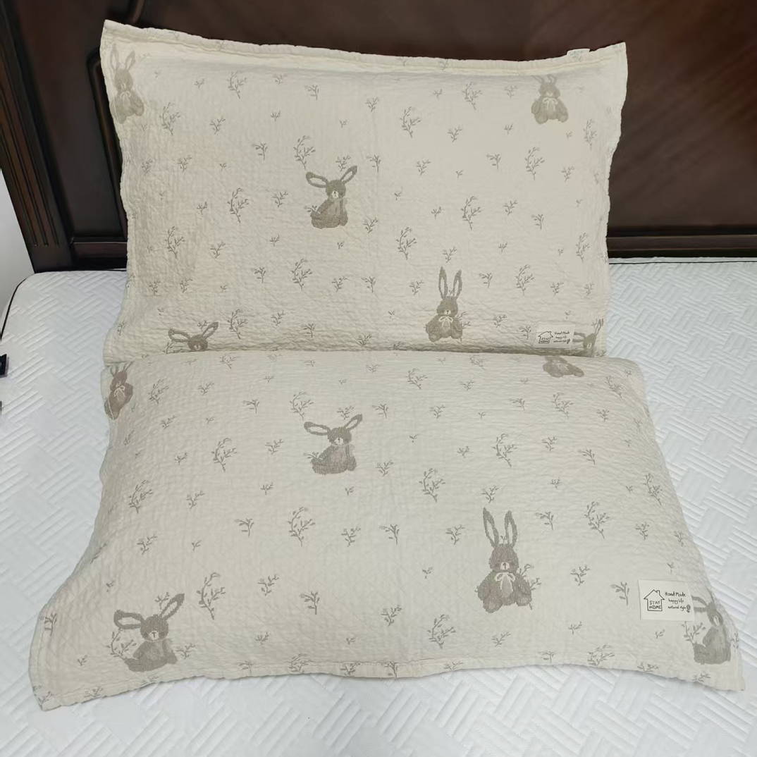 纯棉纱布枕巾50*75微瑕～R676