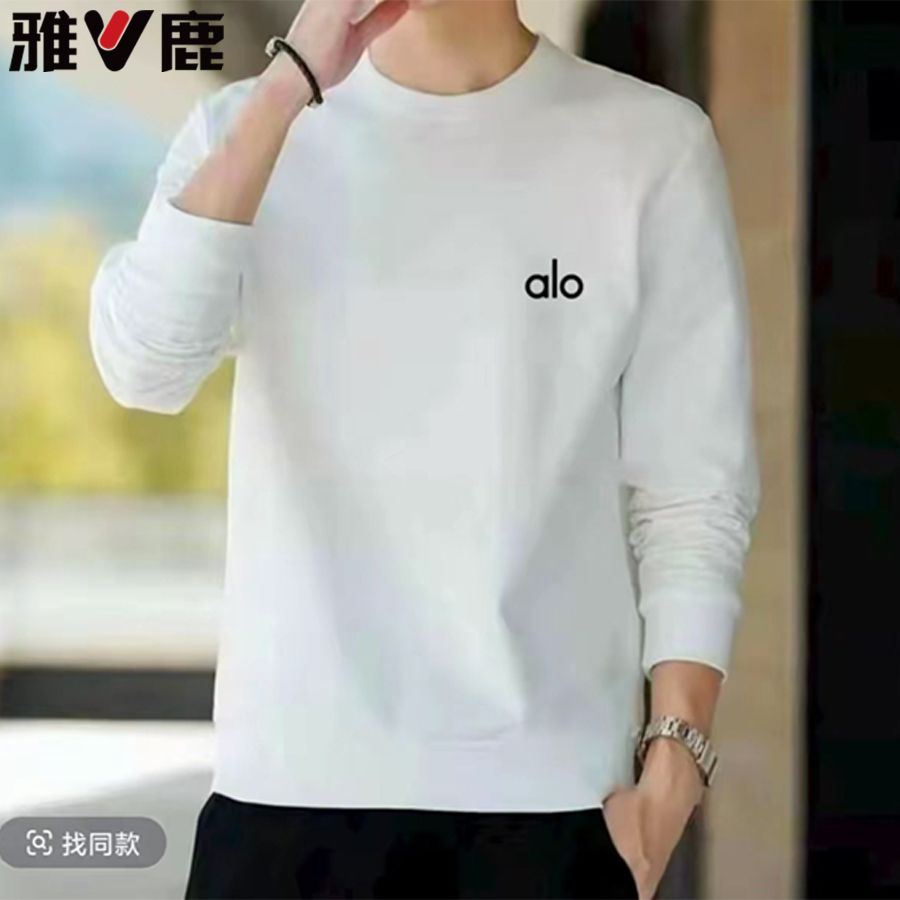 雅鹿男士2025新款印花长袖潮流韩版卫衣春秋上衣圆领日常保暖卫衣