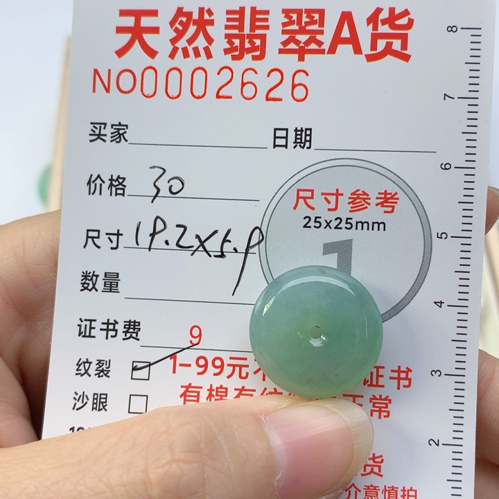 颈饰未镶嵌翡翠?****J平安扣