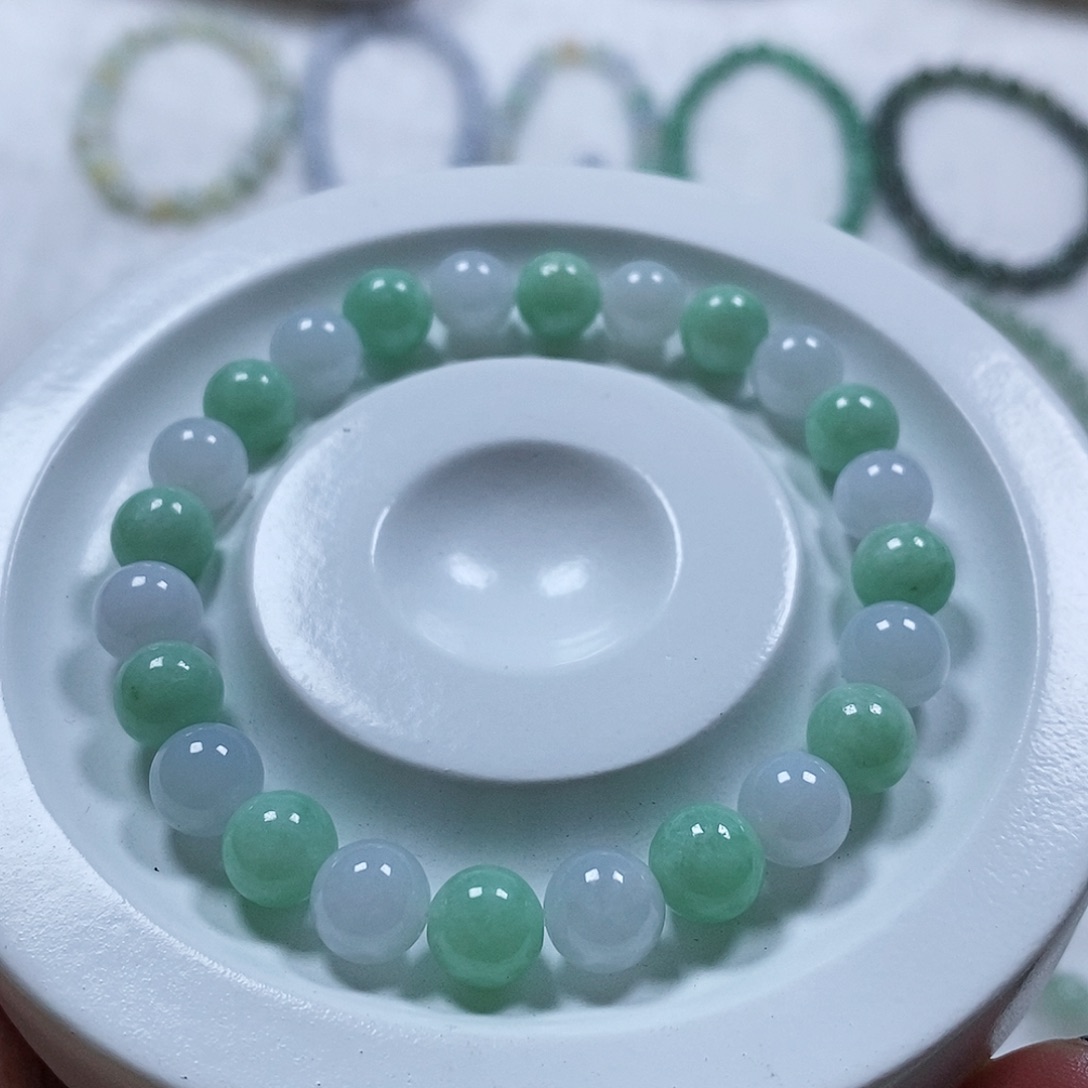 翡翠手串未镶嵌缅甸纯天然Ａ货翡翠