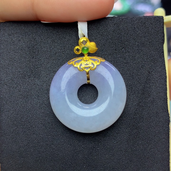 翡翠手链18K金镶嵌翡翠