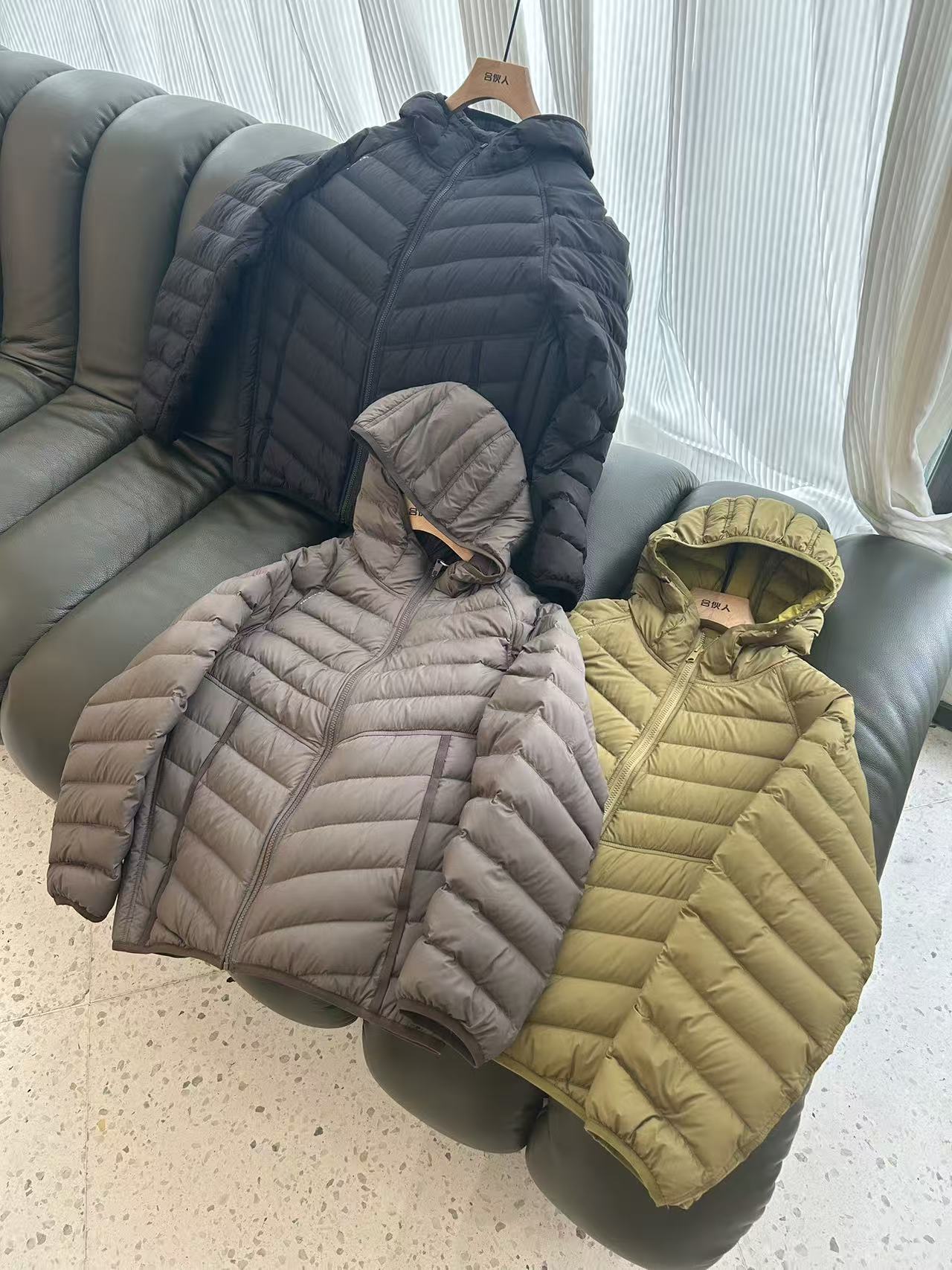 秋冬男女同款双面穿保暖连帽休闲羽绒外套5563