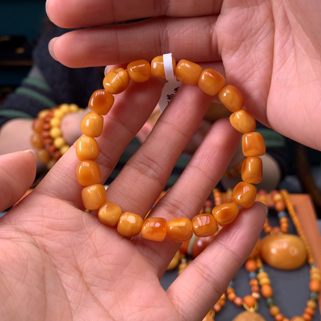 蜜蜡未镶嵌手串天然