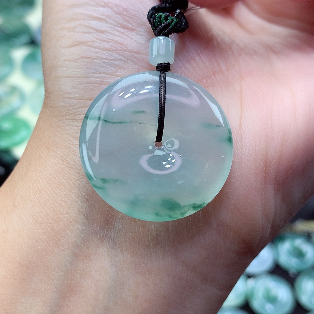 翡翠颈饰未镶嵌19尺寸28.8-5.6