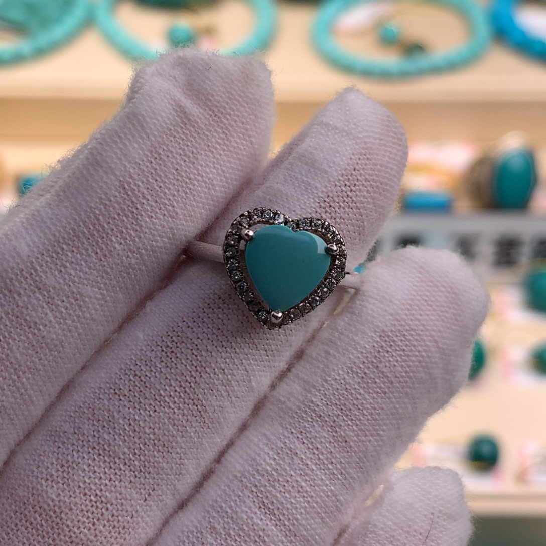 绿松石珠宝奇石银S925镶嵌